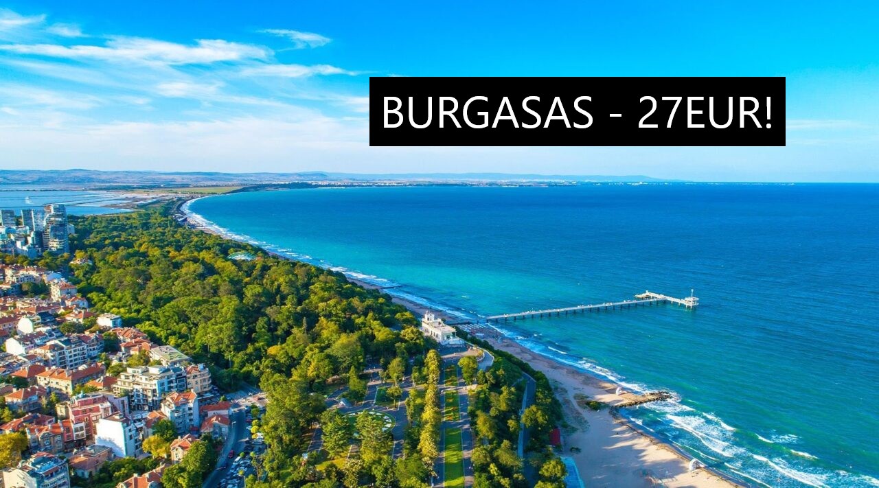 Skrendam pigiai į Bulgariją? Pigūs skrydžiai į Burgasą iš Varšuvos nuo 27Eur į abi puses!