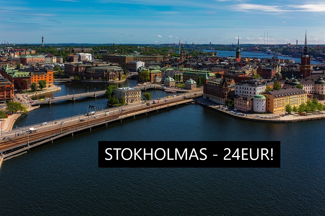 Skrendam pigiai į Švediją? Pigūs skrydžių bilietai į Stokholmą iš Kauno nuo 24 Eur į abi puses!