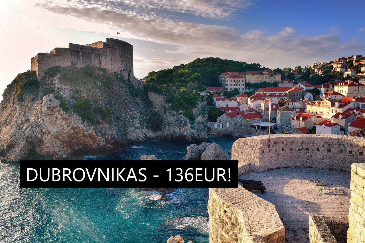 Skrendam pigiai į Kroatiją? Pigūs tiesioginiai skrydžiai į Dubrovniką iš Vilniaus nuo 136 Eur į abi puses!